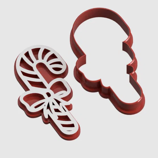 Khuôn Cắt Bánh Quy Kẹo Mút Hình Gậy Giáng Sinh - Image 2