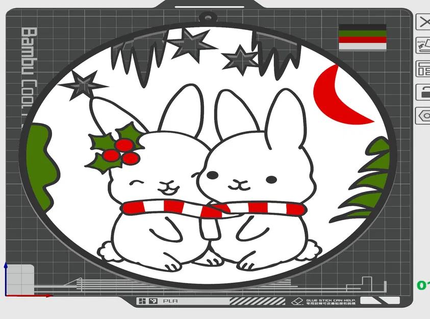 Mô hình Thỏ Tuyết (Schneehasen) - Trang Trí Giáng Sinh - Image 1