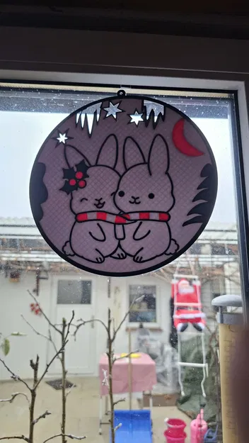 Mô hình Thỏ Tuyết (Schneehasen) - Trang Trí Giáng Sinh - Image 2