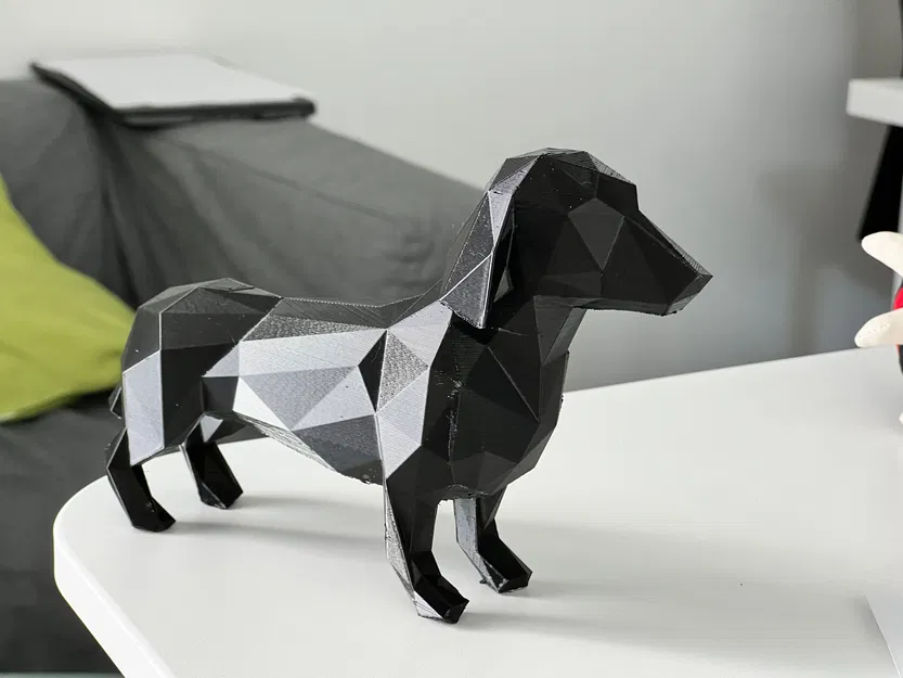 Mô hình Chó Dachshund Low Poly - Image 1