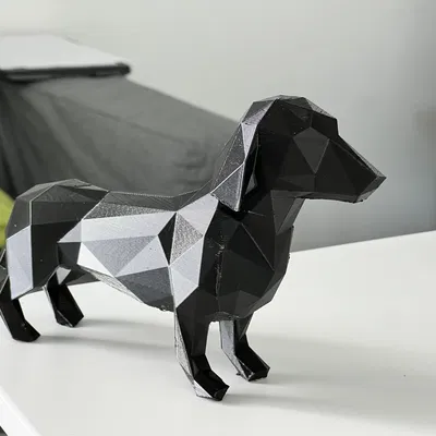 Mô hình Chó Dachshund Low Poly