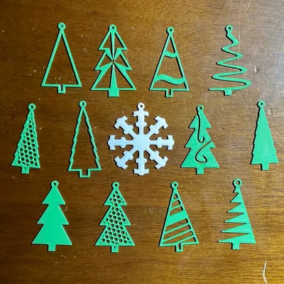 Tuyển Tập Mini Cây Thông Noel Treo (12 mẫu dễ in)