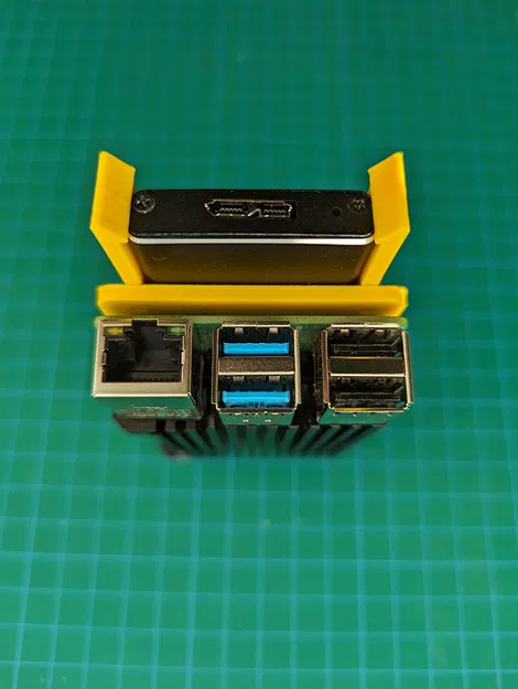 Đế Ray DIN Gọn Gàng Cho Raspberry Pi 4B Kèm SSD - Image 2