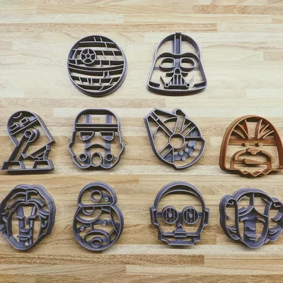Bộ 10 Khuôn Cắt Bánh / Dập Bánh Giáng Sinh Chủ Đề Star Wars
