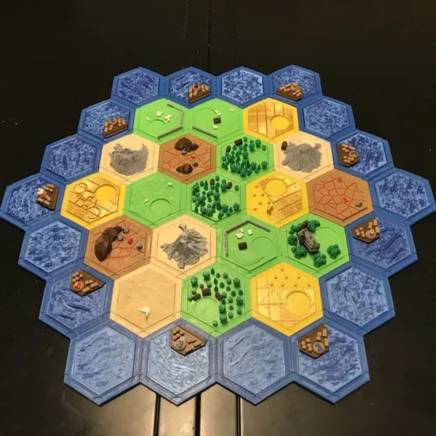 Bộ Ô Catan Hoàn Chỉnh - In Đa Màu Một Đầu Phun - Image 1