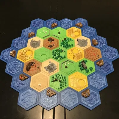 Bộ Ô Catan Hoàn Chỉnh - In Đa Màu Một Đầu Phun