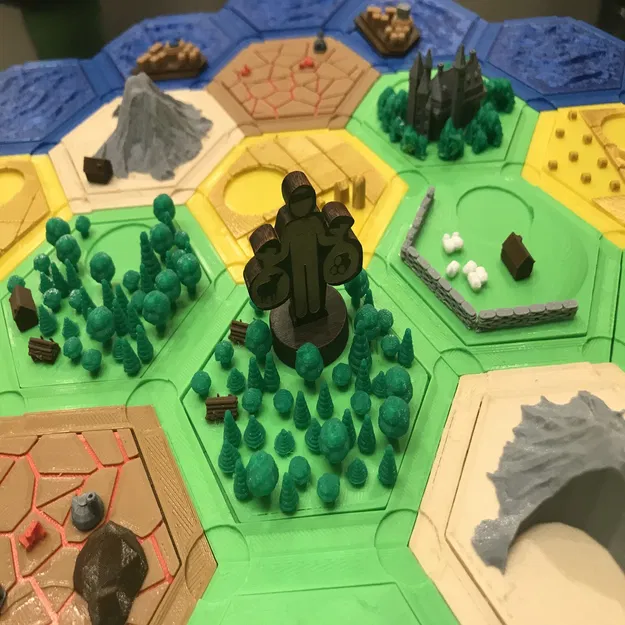 Bộ Ô Catan Hoàn Chỉnh - In Đa Màu Một Đầu Phun - Image 4