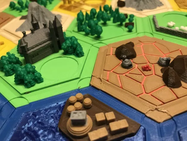 Bộ Ô Catan Hoàn Chỉnh - In Đa Màu Một Đầu Phun - Image 6