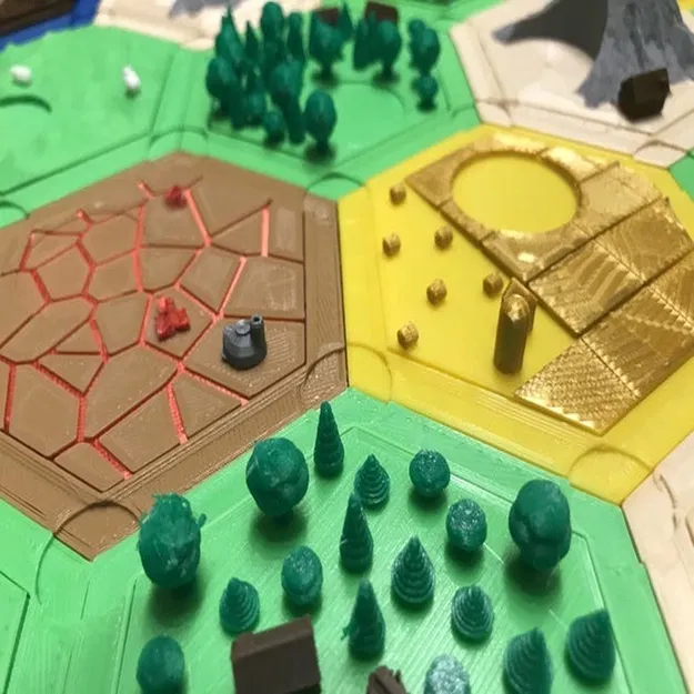 Bộ Ô Catan Hoàn Chỉnh - In Đa Màu Một Đầu Phun - Image 8