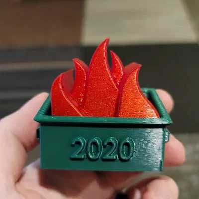 Móc Treo Trang Trí Thùng Rác Bốc Lửa 2020