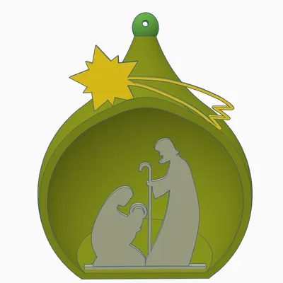 Cảnh Chúa Giáng Sinh (Trang Trí) Dễ In