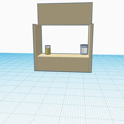 Mô Hình 3D Quầy Bán Nước Chanh