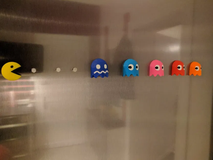 Móc Khóa Tủ Lạnh 3D Pacman Siêu Nhỏ - Image 4