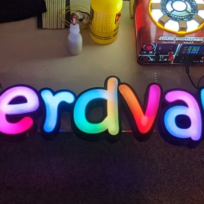 Biển hiệu Nerdvana marquee