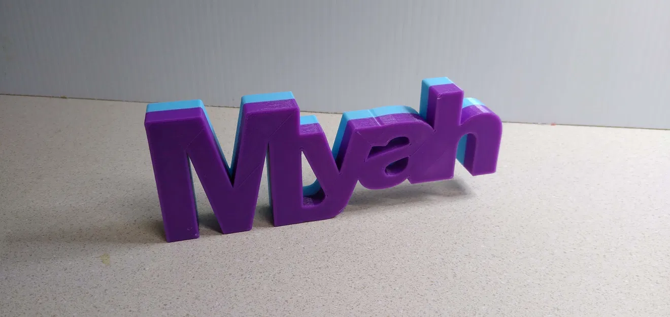 Mô hình 3D Tên "Myah" - Image 1