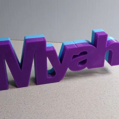 Mô hình 3D Tên "Myah"