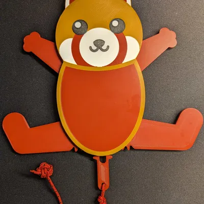 Gấu trúc đỏ - Jumping Jack - In đa màu không cần MMU