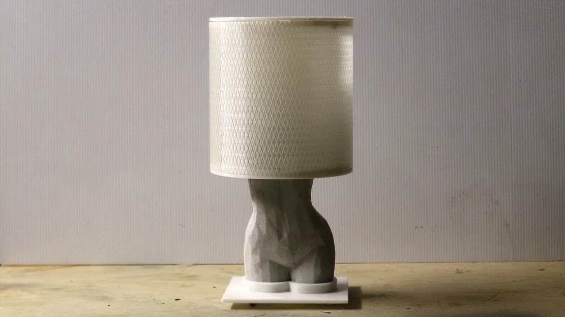 Đèn hiện đại với chụp đèn PLA trong suốt - Image 1