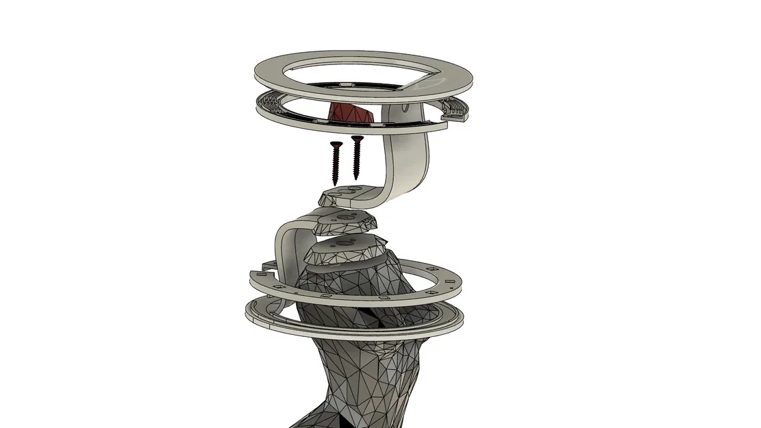 Đèn hiện đại với chụp đèn PLA trong suốt - Image 2