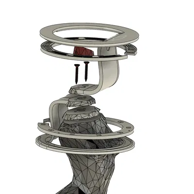 Đèn hiện đại với chụp đèn PLA trong suốt