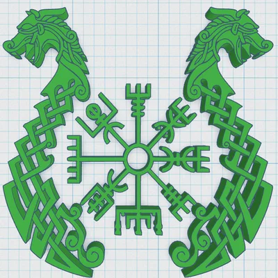 Miếng lót ly hình Khiên Viking 31