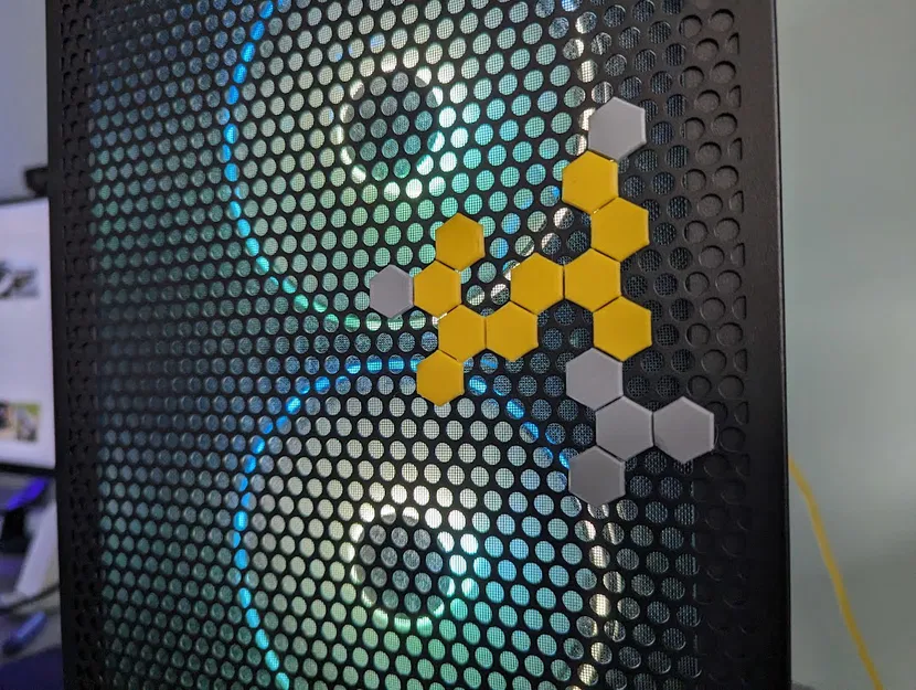 Trang Trí Hình Lục Giác Cho NZXT H5 Flow - Image 1