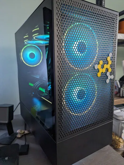 Trang Trí Hình Lục Giác Cho NZXT H5 Flow - Image 3