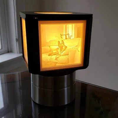 Chao đèn Lithophane Ảnh / Hộp đèn dễ in 3D
