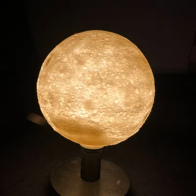 Đèn Lithophane Mặt Trăng Địa Hình Chính Xác