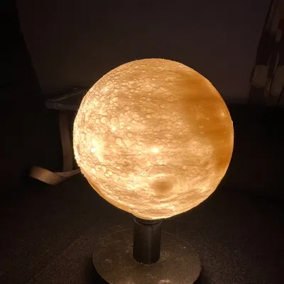 Đèn Lithophane Mặt Trăng Địa Hình Chính Xác