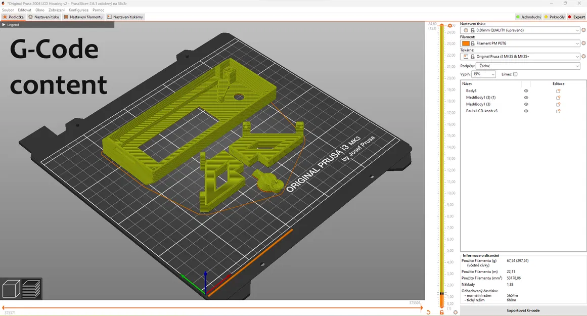 Nắp LCD SILENT Prusa có mũi tên - Image 3