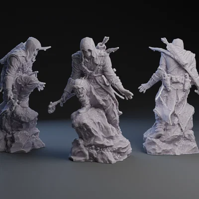 Mô hình 3D Sát thủ Creed III Conner