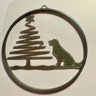 Móc Khóa Chó Golden Retriever Trang Trí Noel