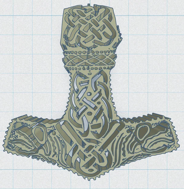 Mặt dây chuyền Viking / Bắc Âu - Búa Thor 45 - Image 2