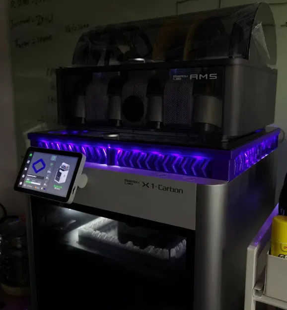 Tủ Kính Đậy Cửa Thông Gió Trượt Cho Bambu P1P và X1 Có Đèn LED ESP8266 - Image 6