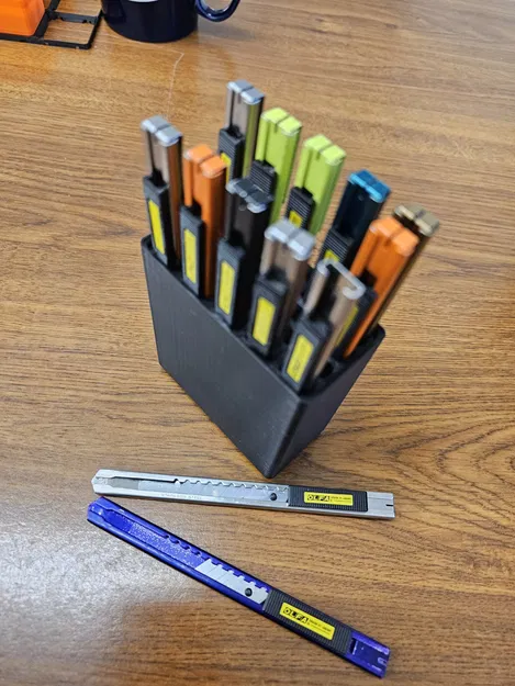 Giá Đựng Dao Olfa Slimline 9mm Chuẩn Gridfinity 1x2x12 - Image 2