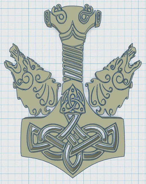 Búa Thần Thor Viking / Bắc Âu 13 - Image 2