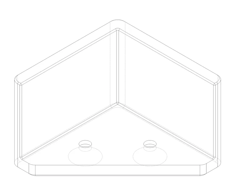 Chân góc bàn cho mặt bàn MDF hy sinh - Image 2