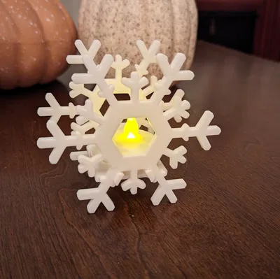 Chân nến Bông Tuyết - Mẫu in 3D