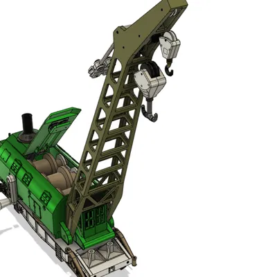 Mô hình Cần cẩu đường sắt hơi nước Ardelt 57 tấn - Deutsche Bundesbahn - Khổ ray 1 / 1:32