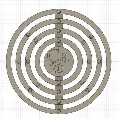 Mô hình nguyên tử Canxi theo Bohr