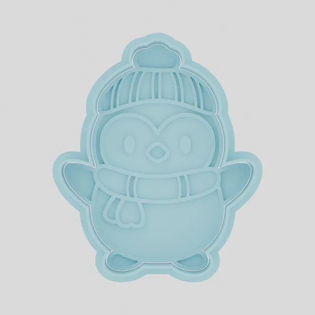 Khuôn Cắt Bánh Quy Và Dấu Hình Chim Cánh Cụt Giáng Sinh - Image 1