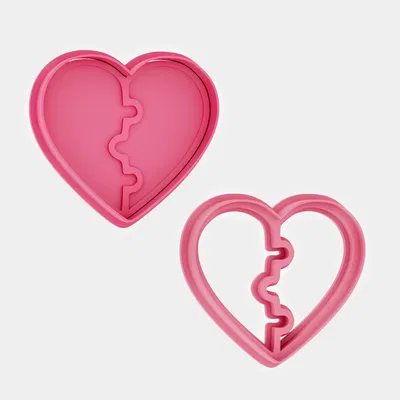 Bộ khuôn cắt bánh quy hình trái tim xếp hình (2 phiên bản)