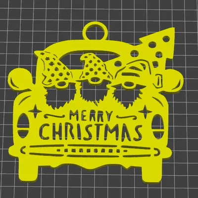 Ông già Noel ngồi trong xe hơi