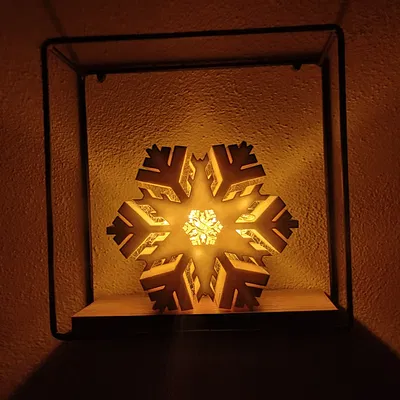 Đèn Trang Trí Tiểu Cảnh Hình Bông Tuyết