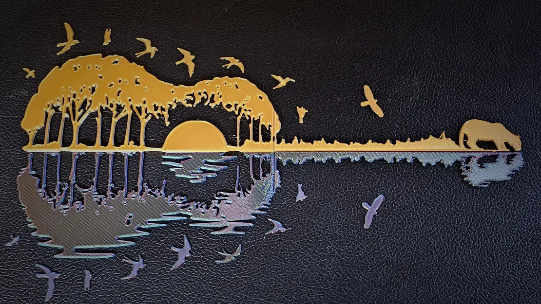 Trang trí hộp đàn Guitar - Phối lại chim PRS - Image 2