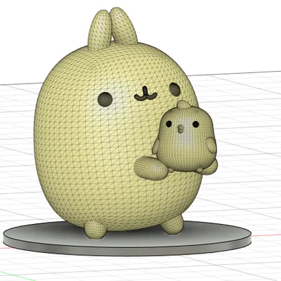 Mô hình nhân vật hoạt hình Molang