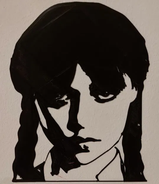 Tranh treo tường Wednesday Addams phác thảo - Image 1