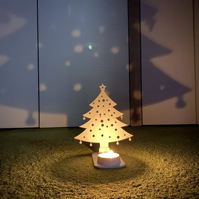 Chân nến Giáng Sinh - Cây thông Noel