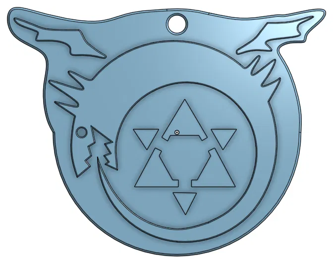 Móc khóa Ouroboros tattoo có hoặc không có hình lục giác - Image 2